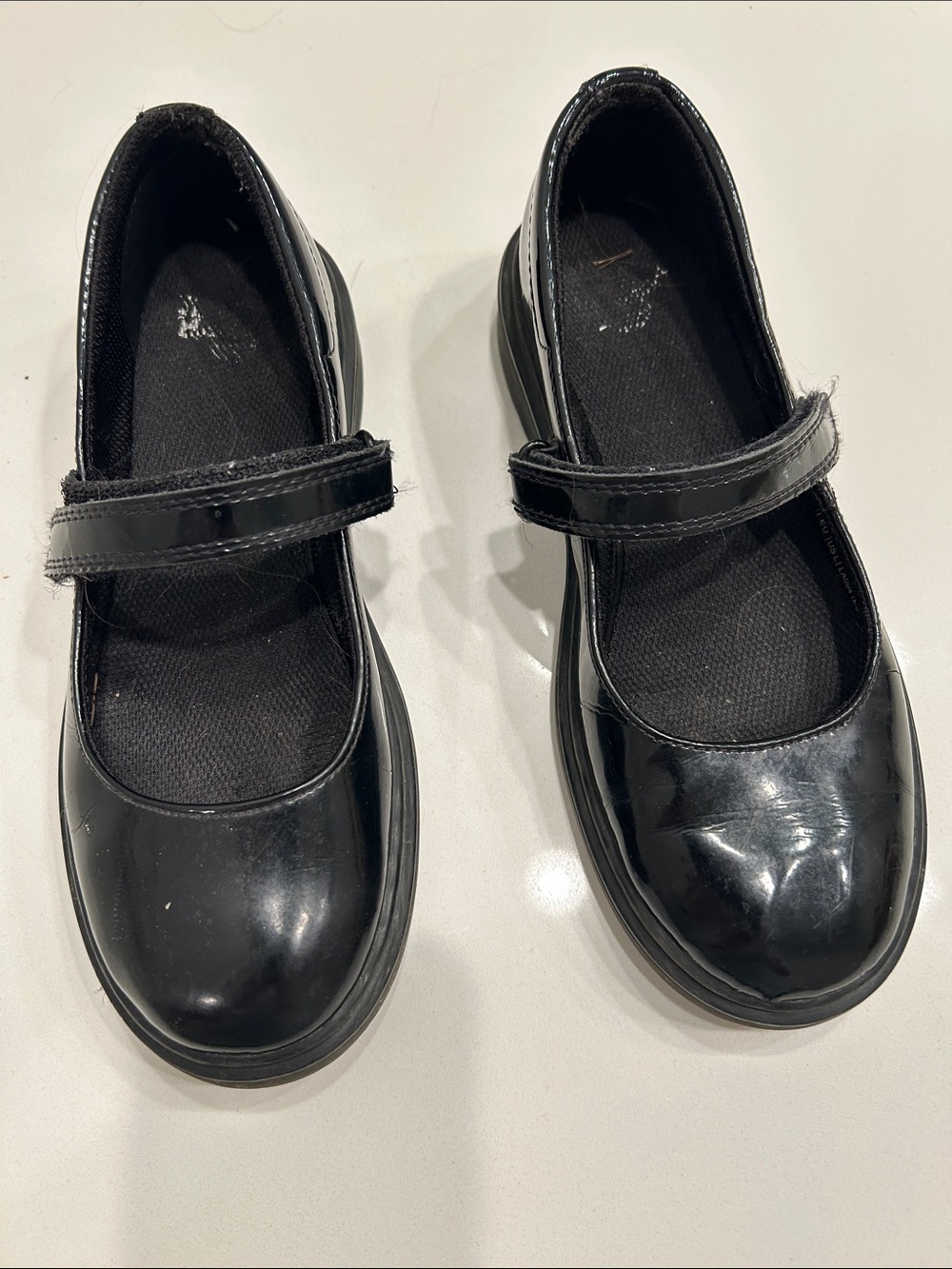 Dr. Martens Kids Patent Black Mary Jane Strap Shoes
